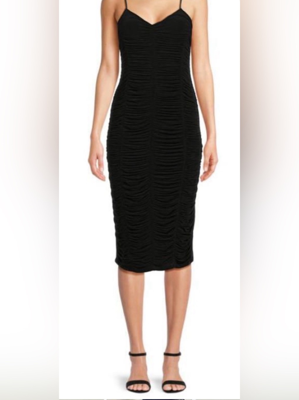Jason Wu Ruched Sheer Midi Jersey Dress Nwt